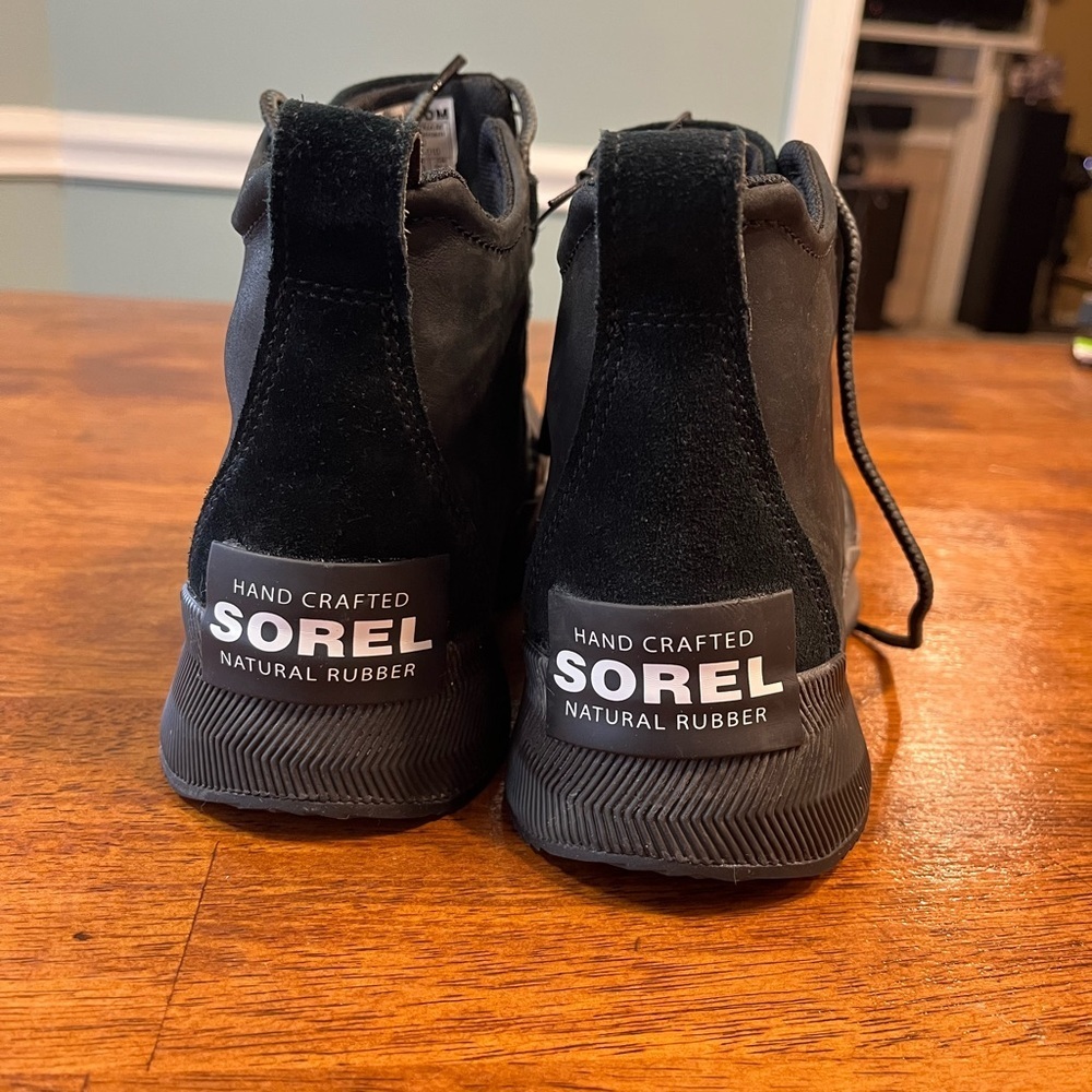 New Sorel Out N About Waterproof black lace up boot size 6.5 - Picture 4 of 12